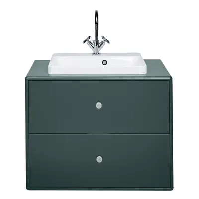 Sötétzöld fali mosdó alatti szekrény csap nélkül 80x62 cm Color Bath – Tom Tailor