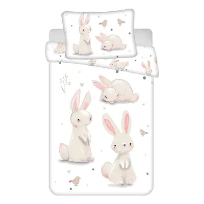 Pamut gyerek ágyneműhuzat babaágyhoz 100x135 cm Bunnies – Jerry Fabrics