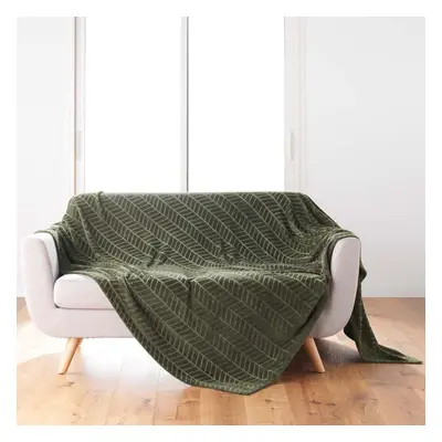 Khaki mikroflanel ágytakaró 180x220 cm Arya – douceur d'intérieur