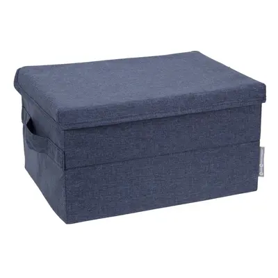 Kék fedeles textil tárolódoboz 35x19x26 cm Soft Storage – Bigso Box of Sweden