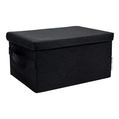 Fekete fedeles textil tárolódoboz 35x19x26 cm Soft Storage – Bigso Box of Sweden