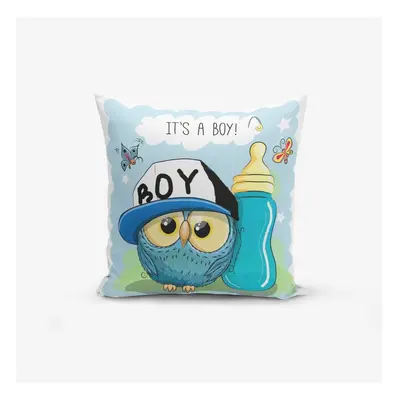 Gyerek párnahuzat 43x43 cm Boy Owl – Mila Home