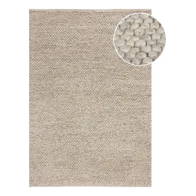 Világosszürke kézi szövésű gyapjúkeverék szőnyeg 80x150 cm Minerals – Flair Rugs