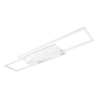 Fehér LED mennyezeti lámpa távirányítóval-dimmelhető 28x100 cm Albany – Trio