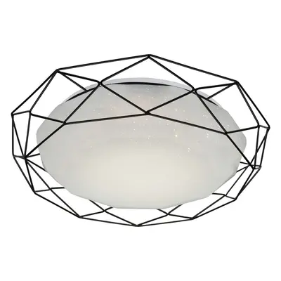 Fehér LED mennyezeti lámpa fém búrával 43x43 cm Sven – Candellux Lighting