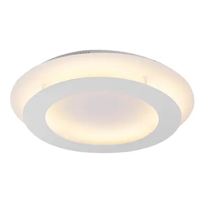 Fehér LED mennyezeti lámpa fém búrával 50x50 cm Merle – Candellux Lighting