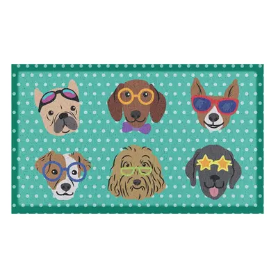 Lábtörlő 40x70 cm Dogs on Polka Dots – Artsy Doormats