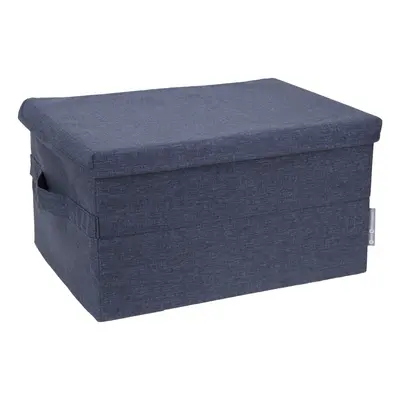 Kék fedeles textil tárolódoboz 34x45x25 cm Soft Storage – Bigso Box of Sweden