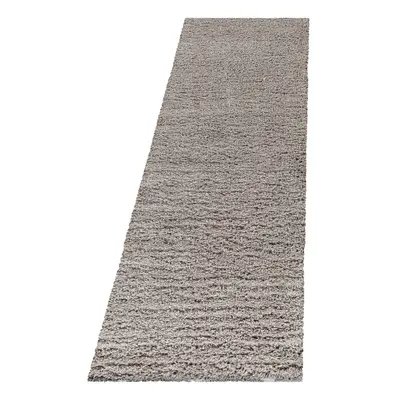 Világosbarna futószőnyeg 80x250 cm Fluffy – Ayyildiz Carpets