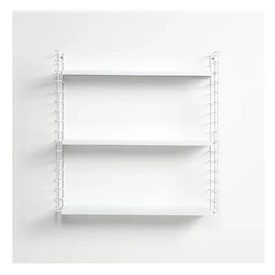 Libro háromszintes fehér polc, hossz 70 cm - Metaltex