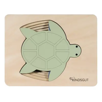 Fa formabeillesztős puzzle Turtle – Kindsgut