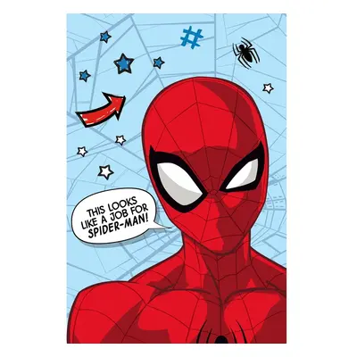 Piros-kék mikroplüss gyerek takaró 100x150 cm Spiderman – Jerry Fabrics