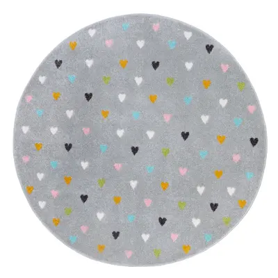 Szürke gyerek szőnyeg ø 100 cm Little Hearts – Hanse Home