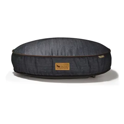 Sötétkék fekhely kutyáknak ø 105 cm Round Bed Denim Medieval Blue / Dark Chocolate L – P.L.A.Y.