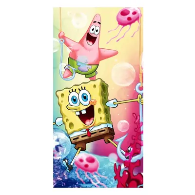 Pamut gyerek fürdőlepedő 70x140 cm Sponge Bob – Jerry Fabrics