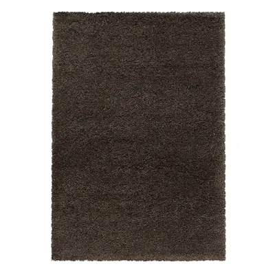 Sötétbarna szőnyeg 80x150 cm Fluffy – Ayyildiz Carpets