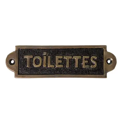 Fém falitábla 15x4,5 cm Toilettes – Antic Line