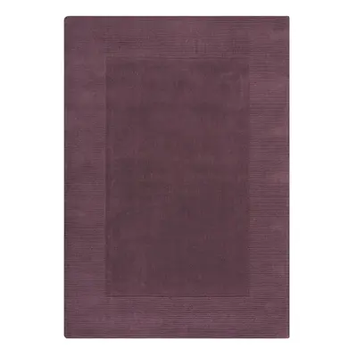 Sötétlila kézi szövésű gyapjú szőnyeg 200x290 cm Border – Flair Rugs