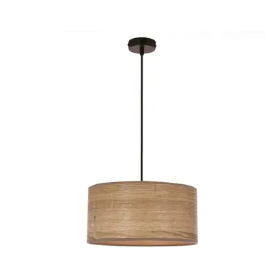 Világosbarna függőlámpa rattan búrával ø 30 cm Legno – Candellux Lighting