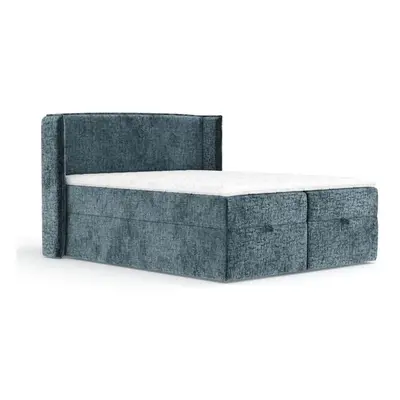 Kék ágyneműtartós boxspring ágy 200x200 cm Passion – Maison de Rêve