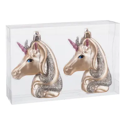 Karácsonyfadísz készlet 2 db-os 10 cm Unicorn – Casa Selección