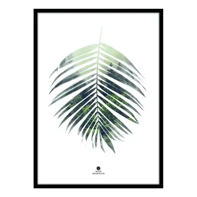 Keretezett poszter 50x70 cm Palm Leaf – Malerifabrikken