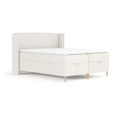 Krémszínű ágyneműtartós boxspring ágy 160x200 cm Monpelli – Maison de Rêve