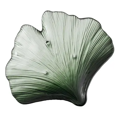 Üveg dekoratív tálca 16x17 cm Gingko – Ixia