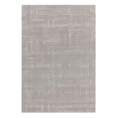 Világosszürke gyapjú szőnyeg 120x170 cm Maze – Asiatic Carpets