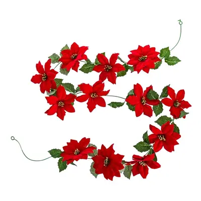 Karácsonyi girland 180 cm Poinsettia – Casa Selección