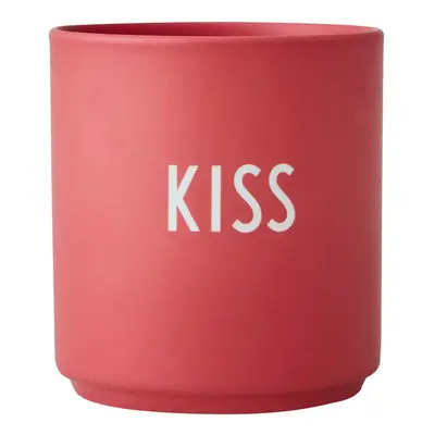 Kiss piros porcelánbögre, 300 ml - Design Letters