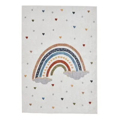 Krémszínű gyerek szőnyeg 120x170 cm Vida Rainbow – Think Rugs