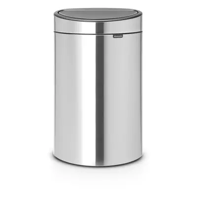 Matt ezüstszínű acél szelektív-érintésre nyíló szemetes 33 l Touch Bin Recycle – Brabantia