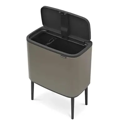 Szürke acél érintésre nyíló szelektív szemetes 34 l Bo Touch Bin – Brabantia