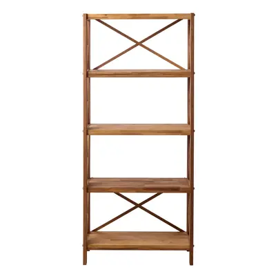 Natúr színű tölgyfa polcos állvány 70x161 cm X-Shelf – Unique Furniture