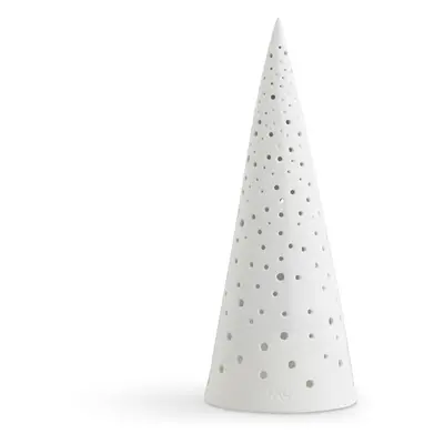 Nobili fehér csontporcelán karácsonyi gyertyatartó, magasság 30 cm - Kähler Design