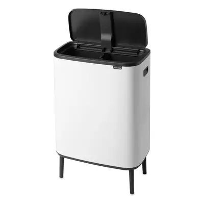 Fehér acél érintésre nyíló szelektív szemetes 60 l Bo Touch Bin Hi – Brabantia