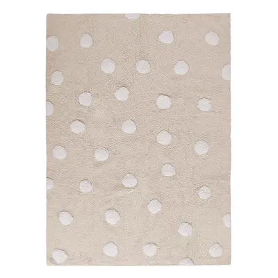 Bézs mosható-kézi szövésű pamut gyerek szőnyeg 120x160 cm Polka Dots Beige – Lorena Canals