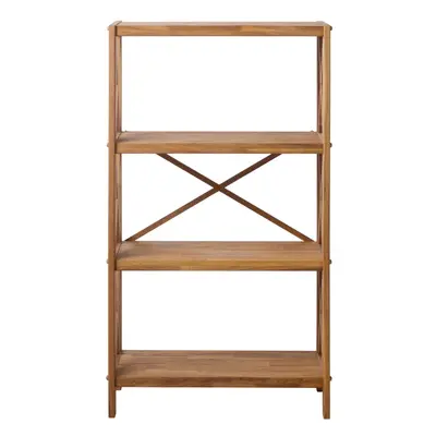 Natúr színű tölgyfa polcos állvány 70x124 cm X-Shelf – Unique Furniture