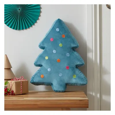 Bársony díszpárna karácsonyi mintával 34x40 cm Christmas Tree – Catherine Lansfield