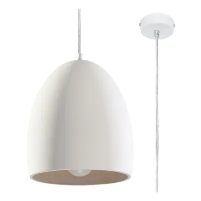 Fehér függőlámpa kerámia búrával ø 30 cm Fonsie – Nice Lamps