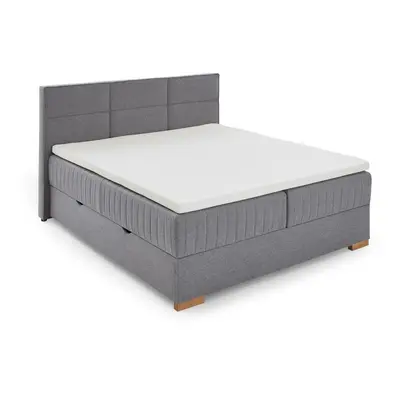 Szürke ágyneműtartós boxspring ágy 180x200 cm Tambo – Meise Möbel