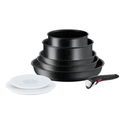 Alumínium edény készlet 8 db-os INGENIO Black stone L3998802 – Tefal