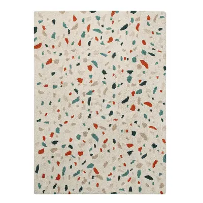 Krémszínű mosható-kézi szövésű pamut szőnyeg 140x200 cm Terrazzo Marble – Lorena Canals