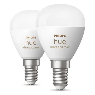 Okos izzó szett 2 db-os E14, 5 W White and color ambiance – Philips Hue