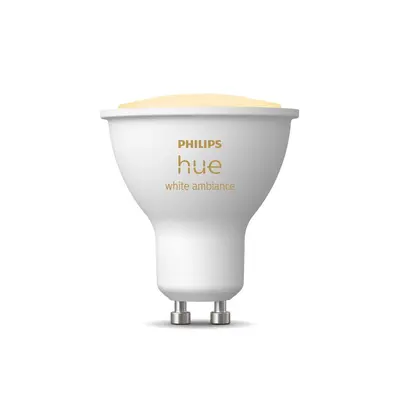 LED okos izzó GU10, 4 W White ambiance – Philips Hue