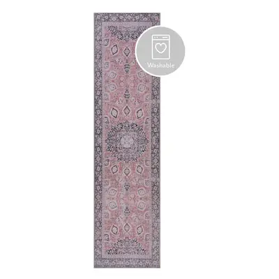 Rózsaszín mosható futószőnyeg 60x230 cm FOLD Somerton – Flair Rugs