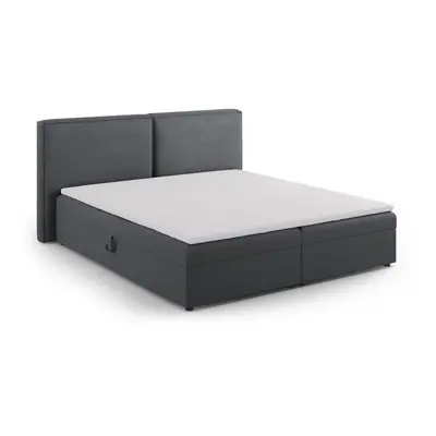 Sötétszürke ágyneműtartós boxspring ágy 180x200 cm Arendal – Cosmopolitan Design