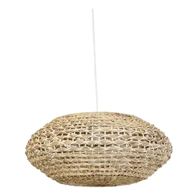 Natúr színű mennyezeti lámpa rattan-tengerifű búrával ø 60 cm Tripoli – Light & Living