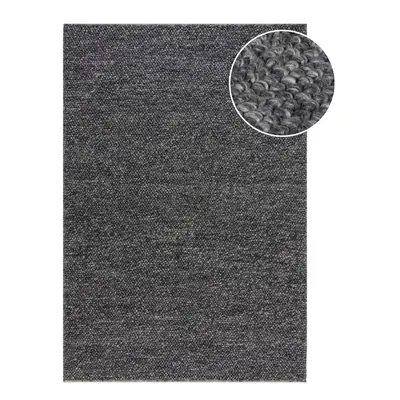 Sötétszürke kézi szövésű gyapjúkeverék szőnyeg 80x150 cm Minerals – Flair Rugs